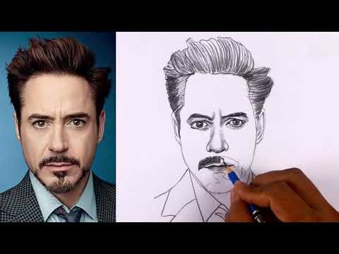 Iron Man Tony Stark Drawing – Realistic Art Tutorial