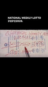 154K views · 1.2K reactions | To predict the winning numbers for national weekly lotto on 31/01/2026. | Felix Degraft | Facebook