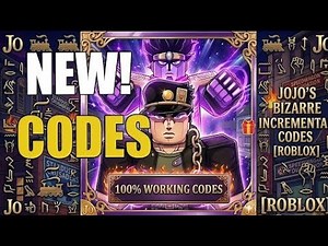 ROBLOX JOJO'S BIZARRE INCREMENTAL CODES 🎁 ALL NEW WORKING CODES (MARCH 2026)