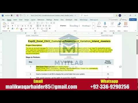 Exp22 Excel Ch02 Cumulative Assessment Variation Inland Jewelers