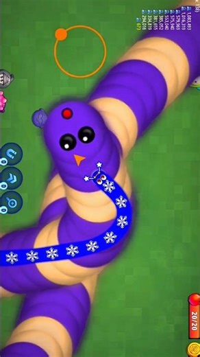 December 20, 2025, WORMSZONE.IO | GIANT SLITHER SNAKE TOP 1 / Epic Worms Zone Best Gameplay