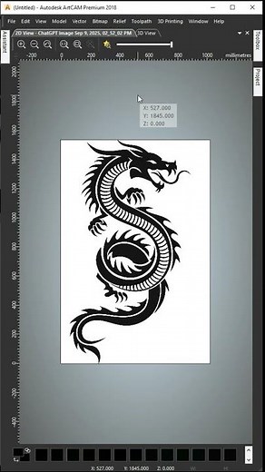 ArtCAM | Convert Image to Vector | Bitmap to Vector Tutorial | #shorts #artcam