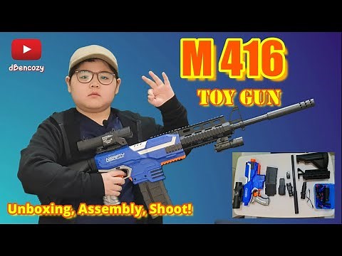 M416 Toy Gun Review | Soft Bullet | Unboxing Assembly Shoot