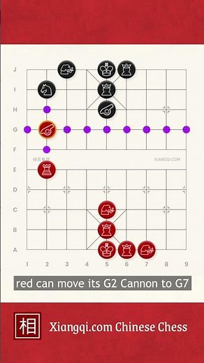 Xiangqi capturing tactic demonstration: Discovered attack variation