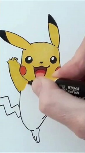 How to draw Pikachu easy