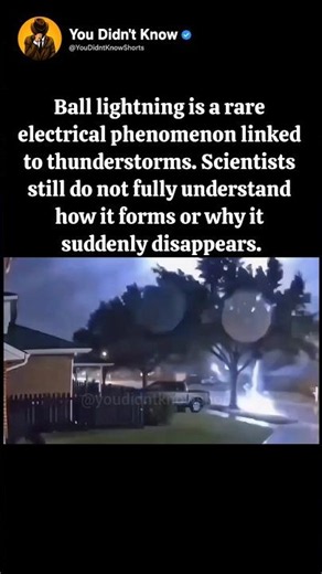 The Rare Lightning That Floats in the Air #Shorts #YouDidntKnow #BallLightning #Storm #Science