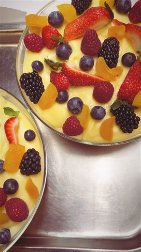 Panettone TRIFLE with summer fruits!!! #panettonetrifle #panettone #trifle #summertrifle #fourthvillagecatering #custard #vanillacustardtrifle #berries #australianberries #mosman #fourthvillage | Fourth Village Providore