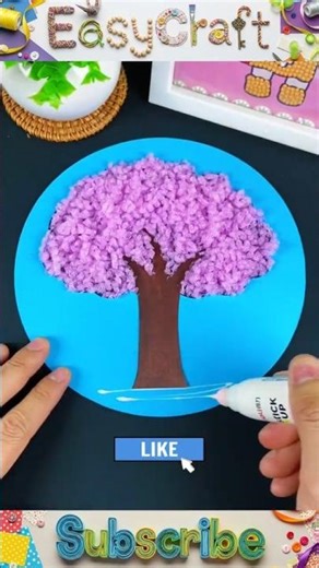 DIY 3D Cherry Blossom Tree | Creative Paper & Foam Craft | Easy Craft