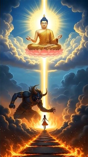 When Buddhas Light Destroy The Darkness Within#buddha #buddhism #buddhiststory #buddhastory