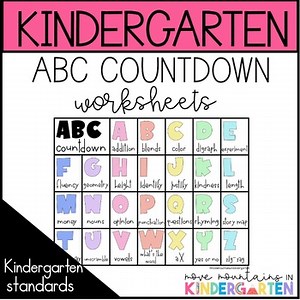 ABC Countdown for Kindergarten