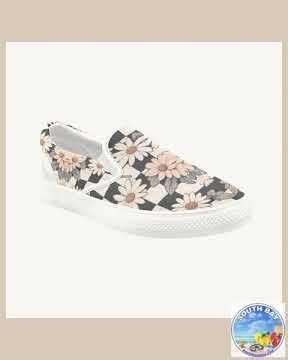 Slip-on Canvas Women's Shoes (Model 019) (Two Shoes With Different Printing)