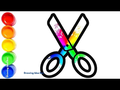 Drawing Scissors ✂️ | Fun and Easy Tutorial for Kids and Scissors Drawing Ideas Box