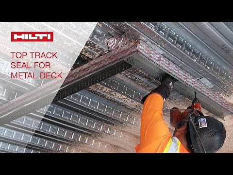 HOW TO install Hilti Firestop Top Track Seal for metal deck at a corner