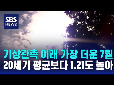 기상관측 이래 가장 더운 7월…20세기 평균보다 1.21도 높아 / SBS