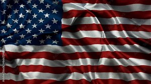 USA Flag Animation, American Flag Video, American flag Waving Video, United States Of American Flag, Sign of USA Seamless Loop Video