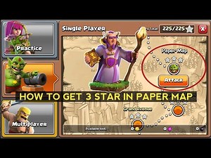 Paper map clash of clans | How to 3 star easily game play tutorials | Baba Techplay