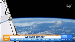 We have liftoff! Two NASA astronauts have set off on a history-making ride into orbit aboard a rocket ship designed and built by Elon Musk's SpaceX company. #9Today | TODAY