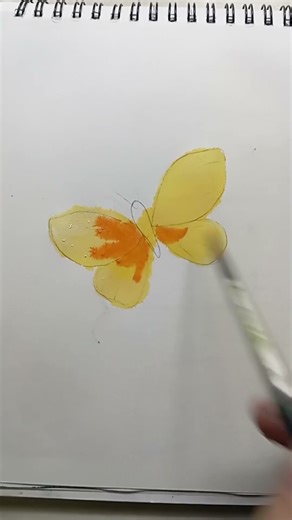 Watercolor butterfly 🦋 painting for beginners # art#youtubeshorts #lilysistersart