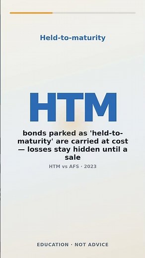 The Accounting That Hid a Bank's Losses (HTM vs AFS) #shorts