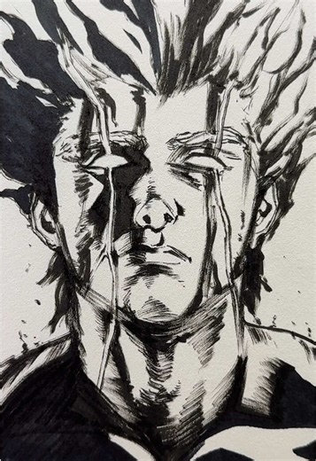 Drawing Garou in My Art Style #draw #sketch #garou #onepunchman #artstyle