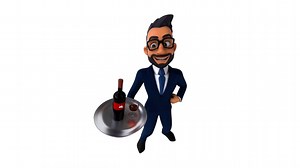 Man, Waiter, Wine, Businessman