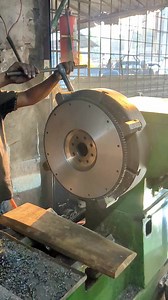 Restoring an Old Flywheel Like New – Lathe Magic ⚙️ #reels #lathe #machine #engineering #asmr | Bishal Ahmed