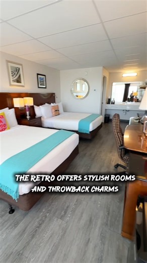 Where throwback vibes meet "I actually slept so good" comfort. Where neon signs glow a little longer. Where your stay feels intentional, nostalgic, and cool without trying too hard. THE RETRO is that place you book because it feels different and then you realize different was exactly the point. Mid-century energy. Clean lines. Cozy rooms with personality. If you love stays with character, nostalgia, and a little main-character energy, The Retro belongs on your Branson list. | Branson Show & Go
