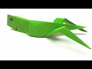 Origami Tutorial - How to fold an Easy Origami Grasshopper