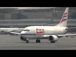 ✈[HD] CSA B737-500 Czech Airlines, LATE TAKEOFF @ Hamburg