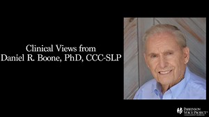 Parkinson Voice Project mourns passing of Daniel R. Boone, PhD, CCC-SLP RICHARDSON, TEXAS — “It is with deep sadness that our family at Parkinson Voice Project mourns the passing of Daniel R. Boone, PhD, CCC-SLP, of Tucson, Arizona. Dr. Boone passed away at Methodist Richardson Medical Center in the early morning on Saturday, October 27, 2018. He had traveled to Richardson to present at Parkinson Voice Project’s quarterly SPEAK OUT!® Workshop where he would lecture and provide hands-on training 
