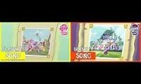 Mix of 2 videos from youtube : MLP Theme Song Mashup!!