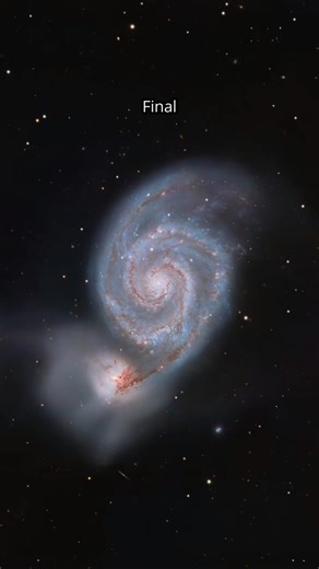 What does astrophotography look like at different stages of the process?