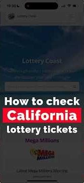 How to check California (CA) lottery tickets, winning numbers and latest lottery results?