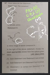 62*. Given below are two statements.Statement I: The compound... | Filo