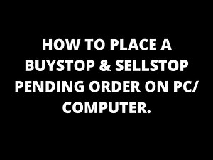 How to place Pending Orders Buy Stop and Sell Stop on MT4 for PC/ Computer