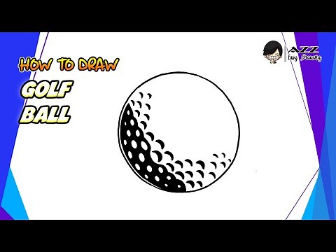 How to draw Golf Ball step by step