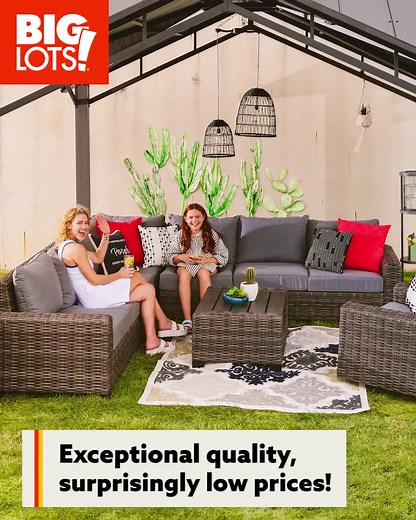 10K views · 2.7K reactions | Patio perfection has never been easier! Big Lots has the high-quality patio furniture you need at prices you’ll love. It’s time to refresh your outdoor oasis! | Big Lots | Facebook
