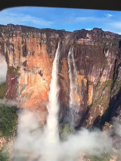 La plus haute cascade du monde !! 💧 Un mur d’eau qui tombe presque 1 km dans le vide… Bienvenue au Salto Ángel, au cœur de la jungle du Venezuela. 🇻🇪 Fascinant, non ? 🤯 #géographie #nature #cascade #monde #CultureG #voyage