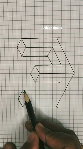 How to draw a 3D drawing ✏️ Easy 3D Stap by step drawing ✍️ #youtube #art #drawing #3ddrawing