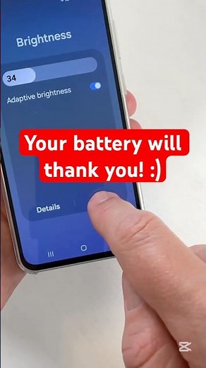 Enable adaptive brightness from the top bar on Samsung Galaxy! #samsungtips #adaptivebrightness
