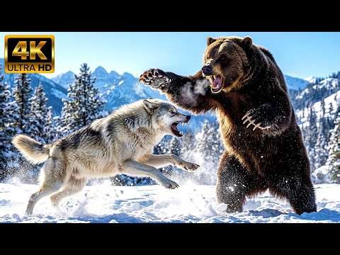Alpha Wolf vs. Grizzly Bear: Yellowstone’s Predators’ Battle For Survival | Animal Documentary