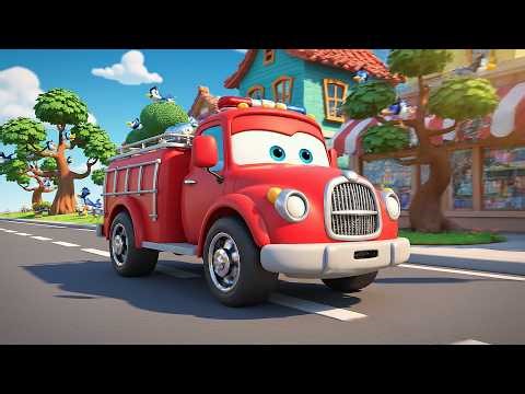 Five Little Fire Trucks Go Wee Woo Wee | Nursery Rhymes for Kids | Baby Songs & Toddler Learning