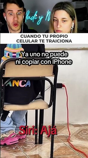 The teacher shouts "Hey Siri!" during the exam and catches the student cheating.