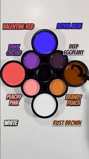 Valentine Red + Royal Blue + Rust Brown + White - Curiosity Color Palette