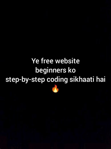 Coding beginners ke liye best free website 🔥