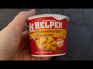 Hamburger Helper Cheeseburger Macaroni microwave cup review