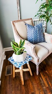 43 reactions · 6 comments | Turn your stool into a side table! I wasn't sure how this was going to work out at first, but I love the extra space it gives me to place larger items on top. What do you think? Head over to my YouTube Channel @lizfenwickdiy to see more Ikea DIYs! https://youtu.be/a0QAYJypoZw | Liz Fenwick DIY | Facebook