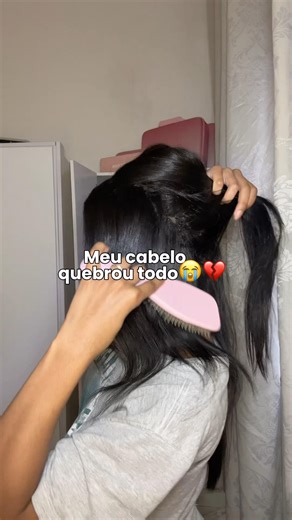 MEU CABELO QUEBROU TODO❌#cabeloslindo #cabelo #crespoalisado