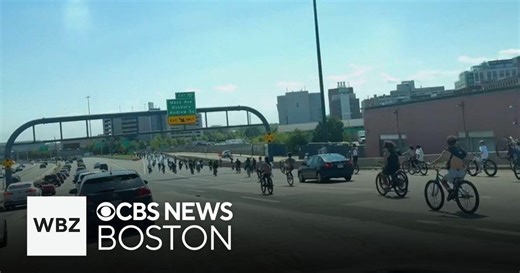 Videos show over 100 bikers illegally riding on Massachusetts highways