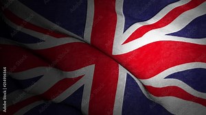 British flag waving in a realistic and epic way